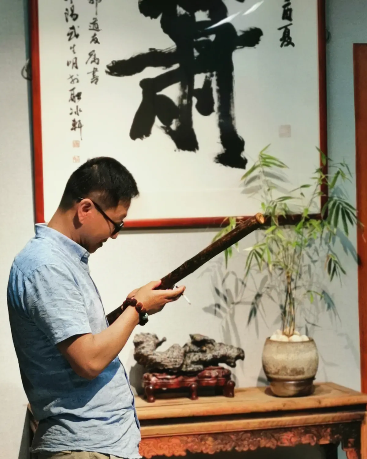 箫友静心吹箫照片 2
