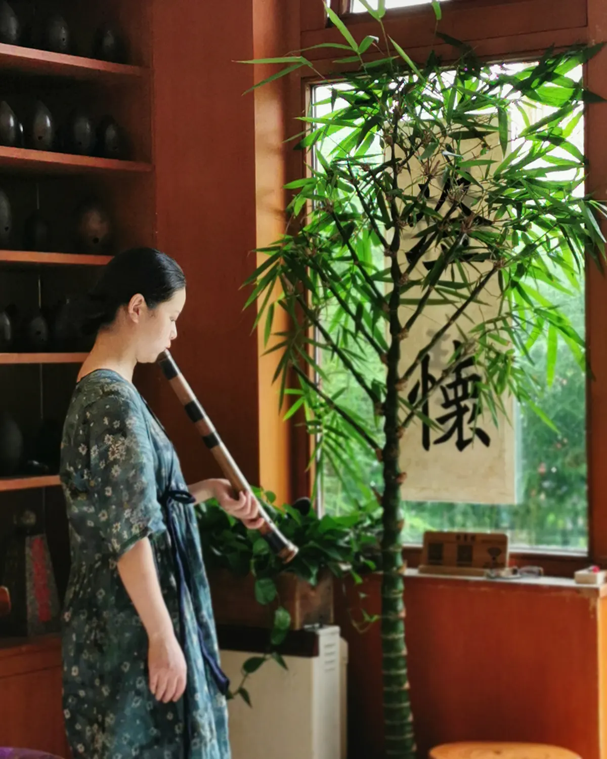 箫友静心吹箫照片 100