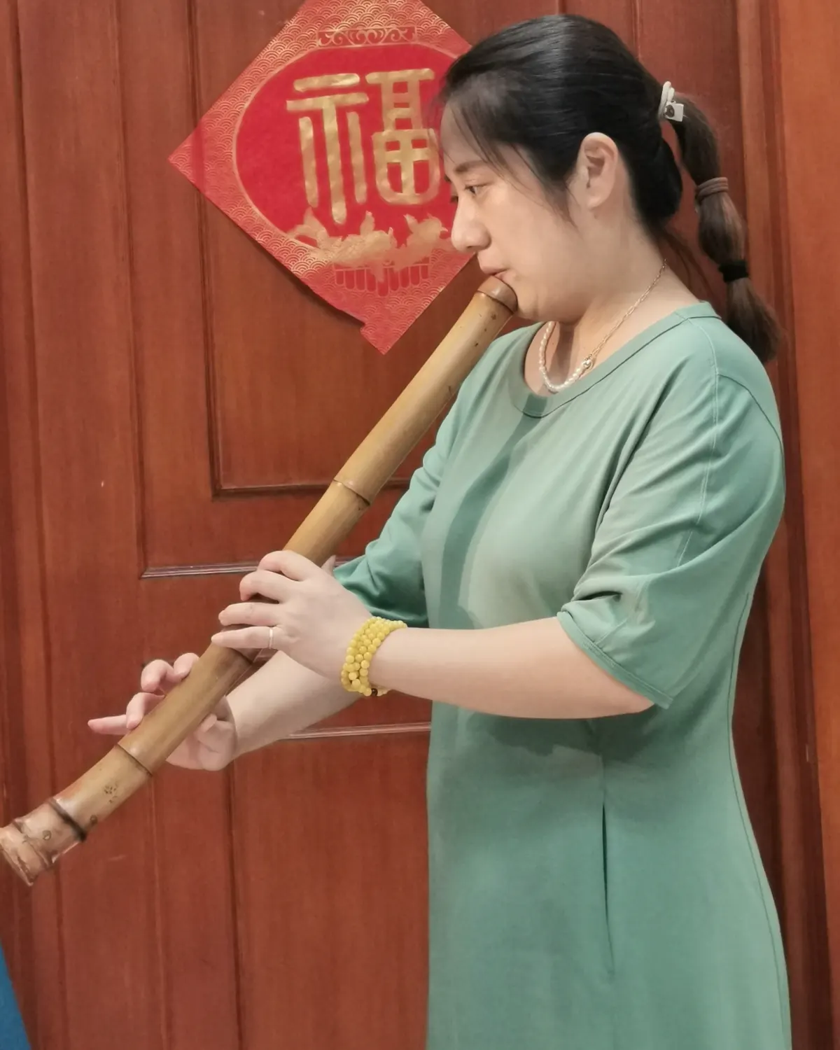 箫友静心吹箫照片 100