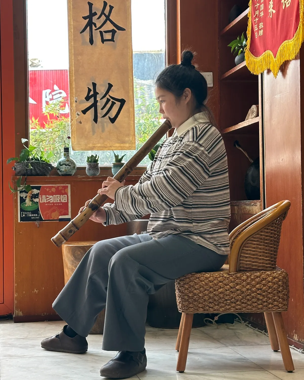 箫友静心吹箫照片 253